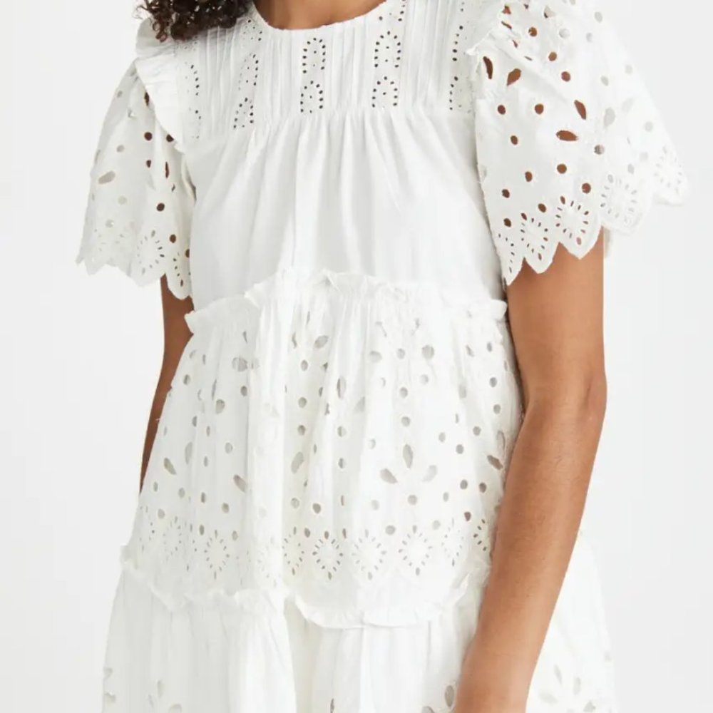 SEA Hazel Eyelet Tiered Dress